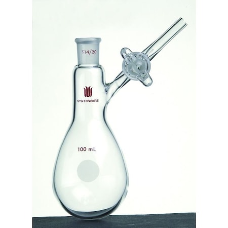 Synthware FLASK, MODIFIED SCHLENK TUBE, 24/40, 1000mL, GLASS STOPCOCK. F904000G